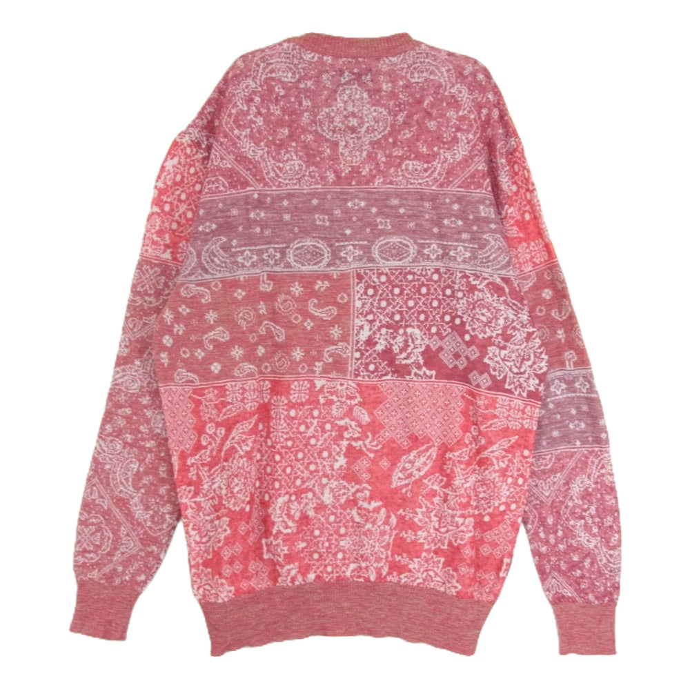 DIESEL ディーゼル ニット ピンク ペイズリー レッド系 L【中古】