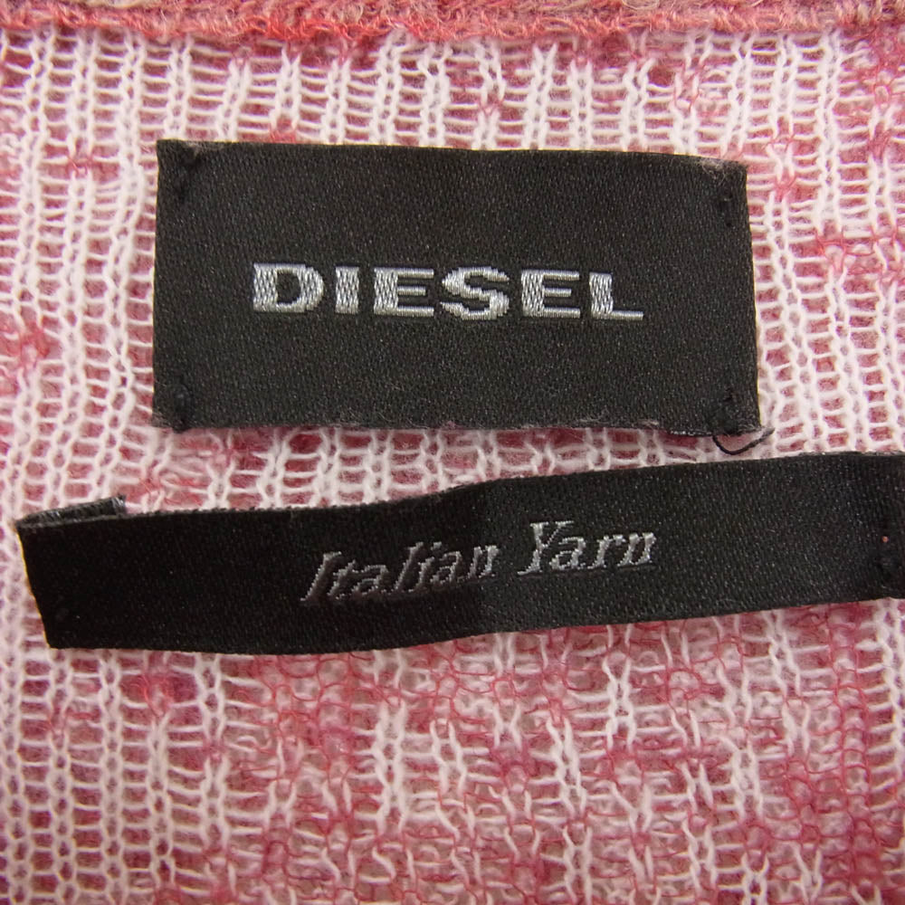 DIESEL ディーゼル ニット ピンク ペイズリー レッド系 L【中古】