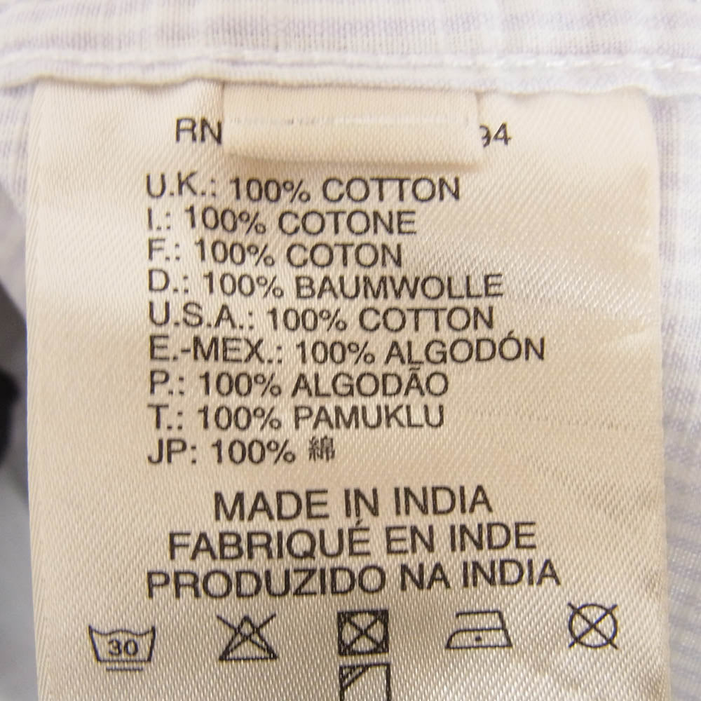 DIESEL ディーゼル 襟切替ストライプ デニムカラー シャツ ホワイト系 M【中古】