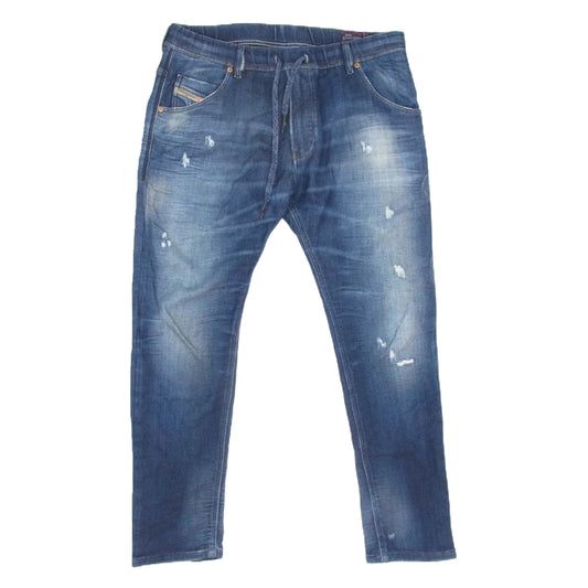 DIESEL ディーゼル KROOLY デニム スウェット パンツ インディゴブルー系 32【中古】