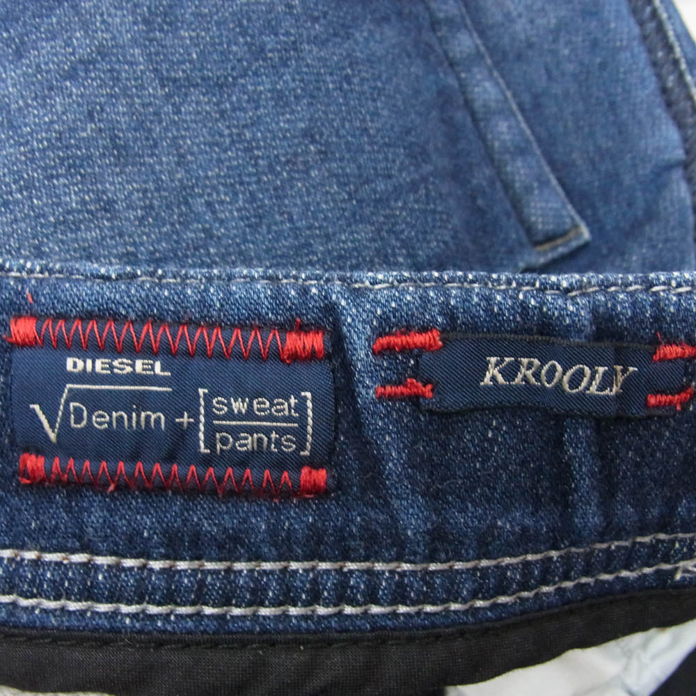 DIESEL ディーゼル KROOLY デニム スウェット パンツ インディゴブルー系 32【中古】