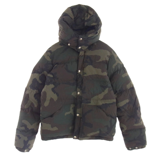 THE NORTH FACE ノースフェイス ND91421 NV CAMP SIERRA SHORT ノベルティ キャンプ シエラ カモフラ ダウンジャケット ブラウン系 L【中古】