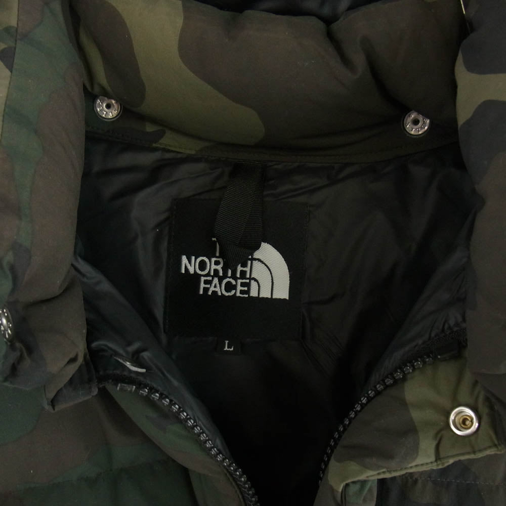 THE NORTH FACE ノースフェイス ND91421 NV CAMP SIERRA SHORT ノベルティ キャンプ シエラ カモフラ ダウンジャケット ブラウン系 L【中古】