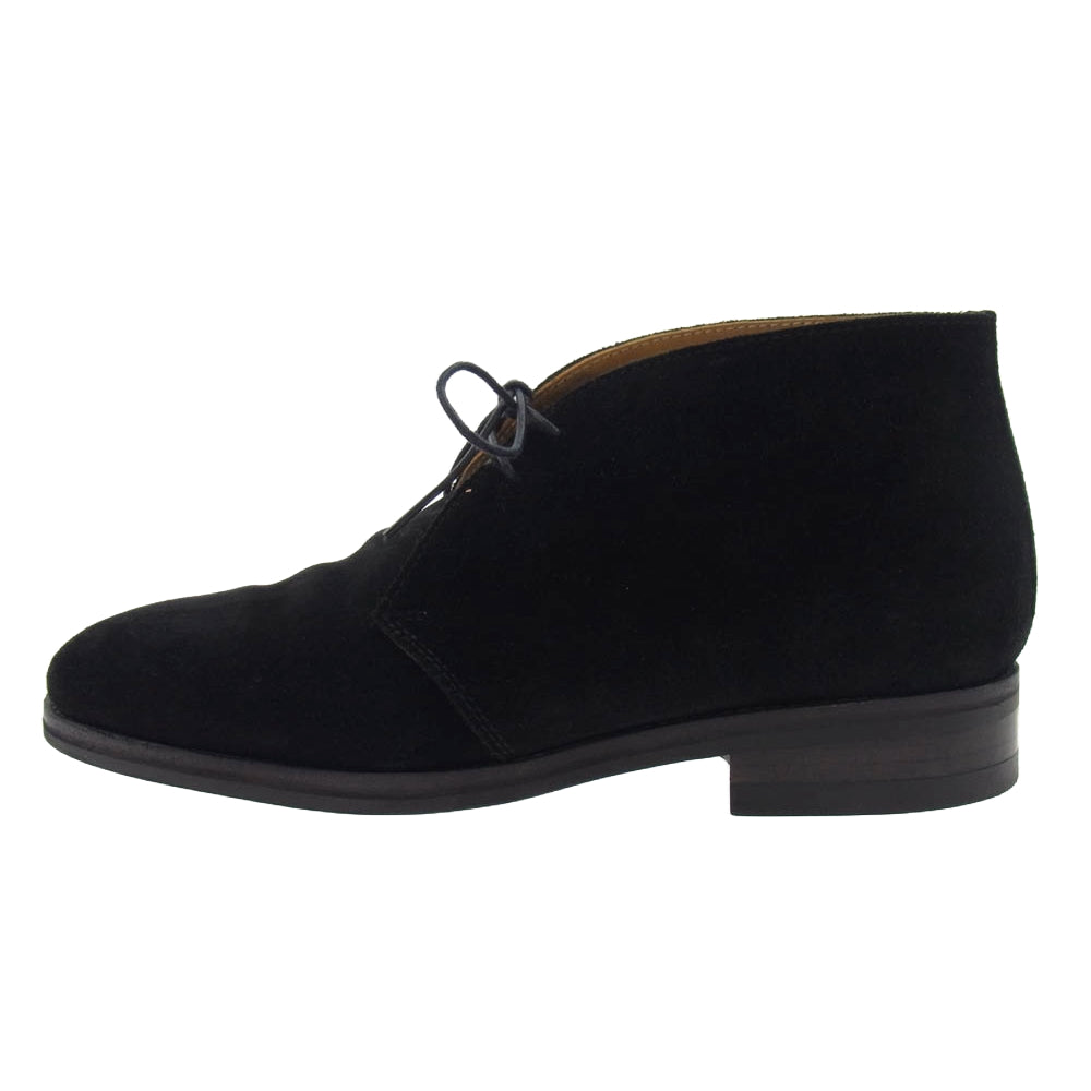 ポルペッタ スエード デザートブーツ チャッカブーツ ブラック系 40【中古】