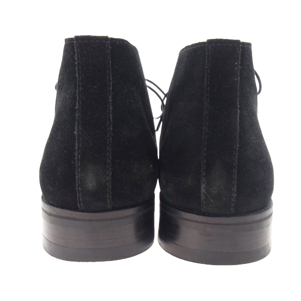 ポルペッタ スエード デザートブーツ チャッカブーツ ブラック系 40【中古】