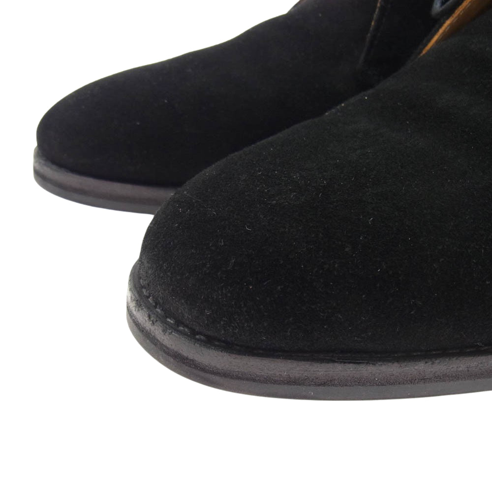 ポルペッタ スエード デザートブーツ チャッカブーツ ブラック系 40【中古】