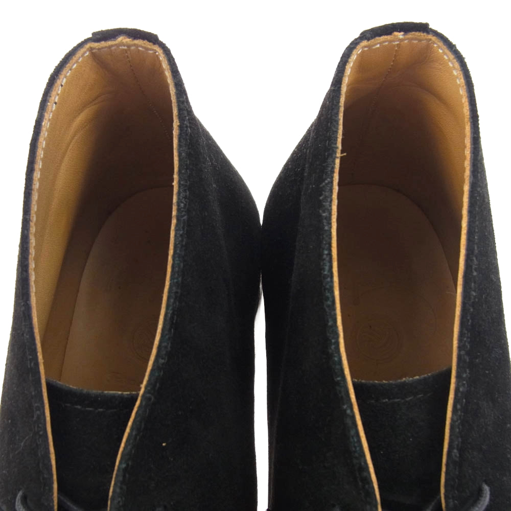 ポルペッタ スエード デザートブーツ チャッカブーツ ブラック系 40【中古】