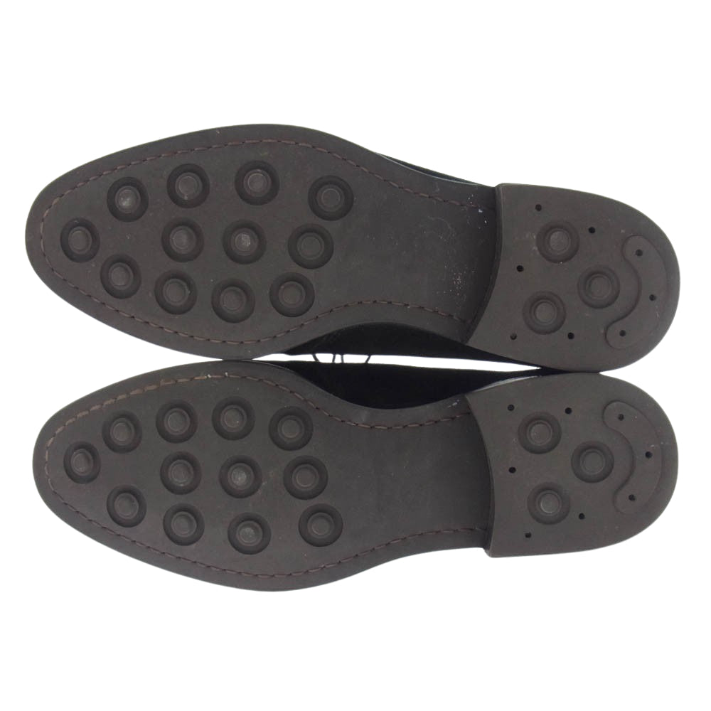 ポルペッタ スエード デザートブーツ チャッカブーツ ブラック系 40【中古】