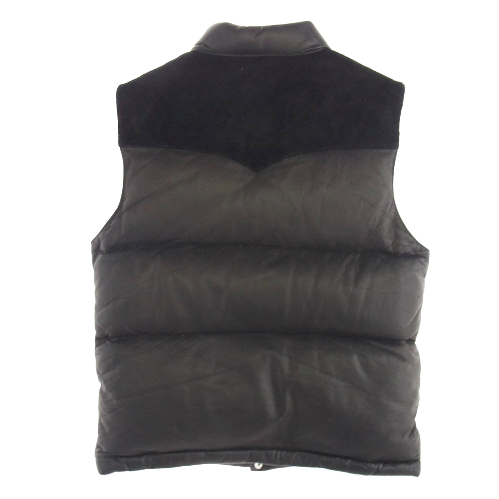 The REAL McCOY'S ザリアルマッコイズ DEERSKIN DOWN VEST ディアスキン ダウン ベスト ブラック系 42【中古】