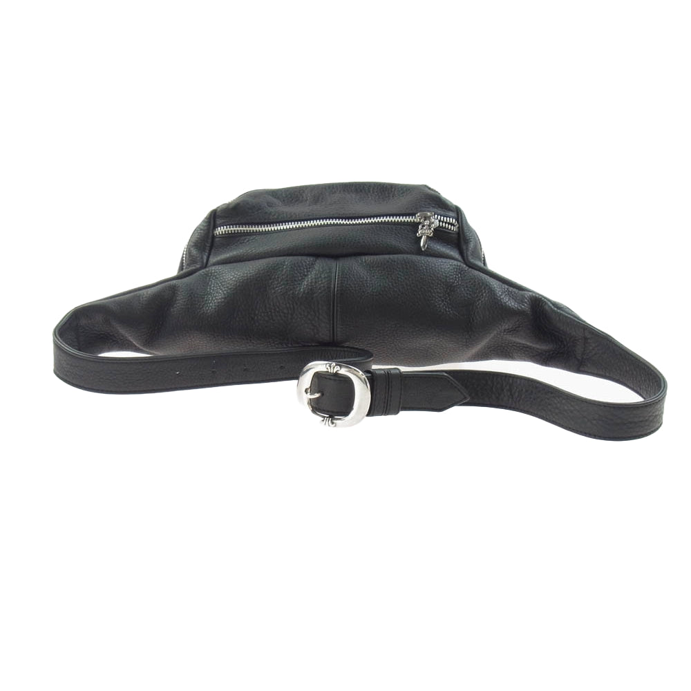 CHROME HEARTS クロムハーツ（原本有） #1 SNAT PACK スナット パック ダガージップ レザー ショルダーバッグ ブラック系【中古】