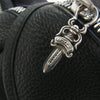 CHROME HEARTS クロムハーツ（原本有） #1 SNAT PACK スナット パック ダガージップ レザー ショルダーバッグ ブラック系【中古】