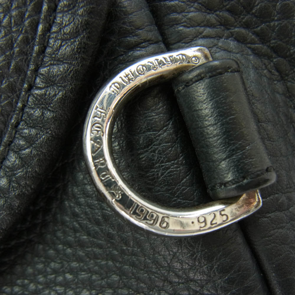 CHROME HEARTS クロムハーツ（原本有） #1 SNAT PACK スナット パック ダガージップ レザー ショルダーバッグ ブラック系【中古】