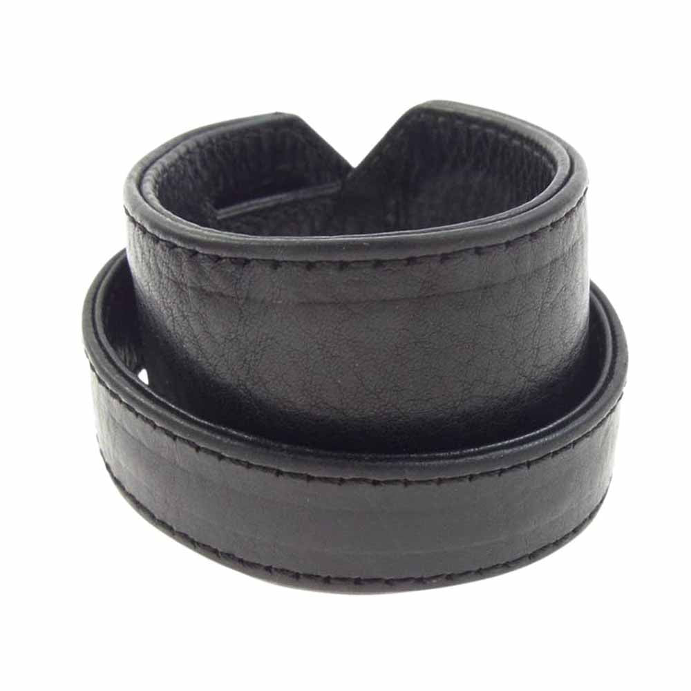 CHROME HEARTS クロムハーツ（原本無） R&R SLIM TINY BUCKLE ロックンロール レザー ブレスレット ブラック系 シルバー系【中古】