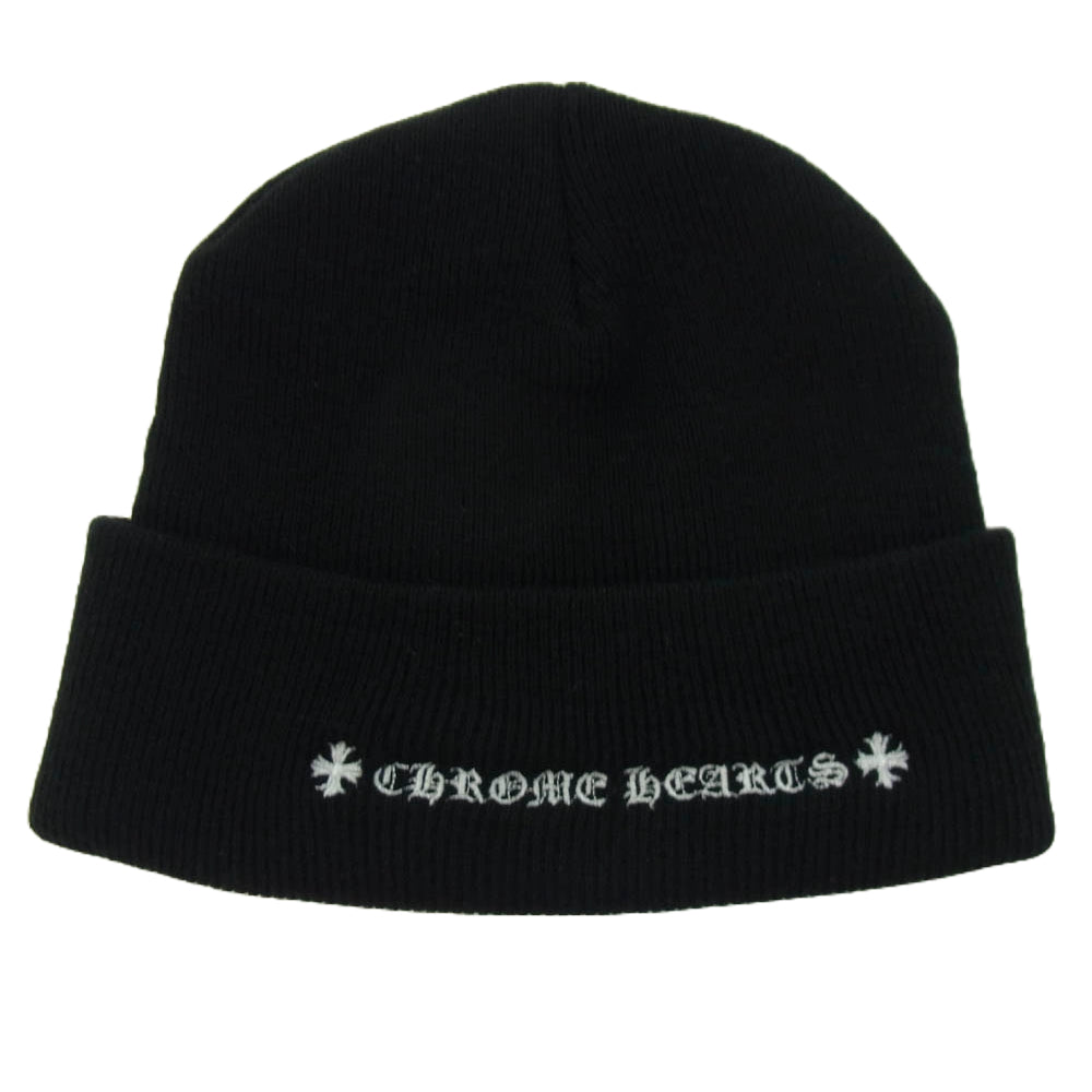 CHROME HEARTS クロムハーツ（原本無） PPO WOOL WATCH CAP ワッチ キャップ ビーニー ブラック系【中古】