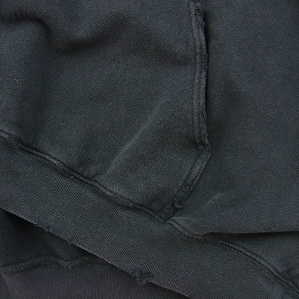 BALENCIAGA バレンシアガ 21SS 651799 TLV53 RAMMSTEIN Boxy Hoodie ラムシュタイン ボクシーフーディ プルオーバー プリント ヴィンテージ加工 パーカー ブラック系 S【中古】