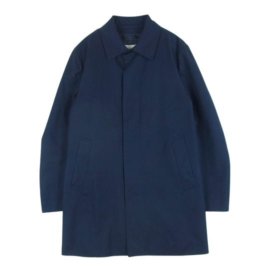 EDIFICE エディフィス 15-020-320-0010-3-0 ライナー付き ウール混 ステンカラー コート 中国製 ネイビー系 46【中古】