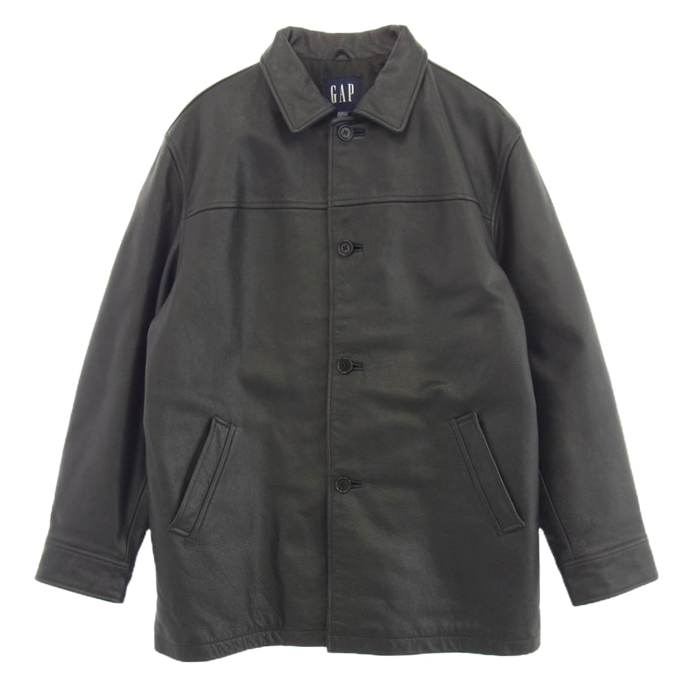 GAP ギャップ OLD オールド 裏地キルティング レザー コート ブラック系【中古】