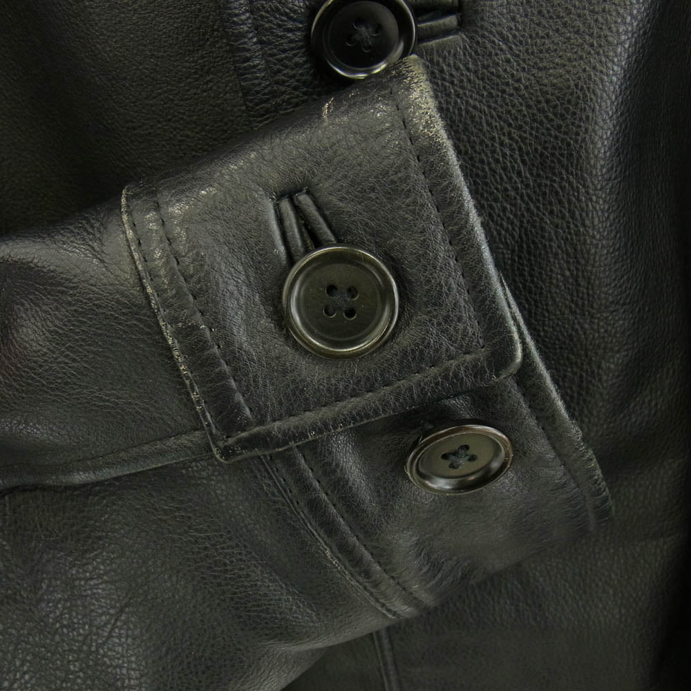 GAP ギャップ OLD オールド 裏地キルティング レザー コート ブラック系【中古】