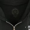 CHROME HEARTS クロムハーツ（原本無） SWTSHRT HD ZIP バックアーチロゴ プリント ダガー ジップアップ フーディ パーカー ブラック系 L【美品】【中古】