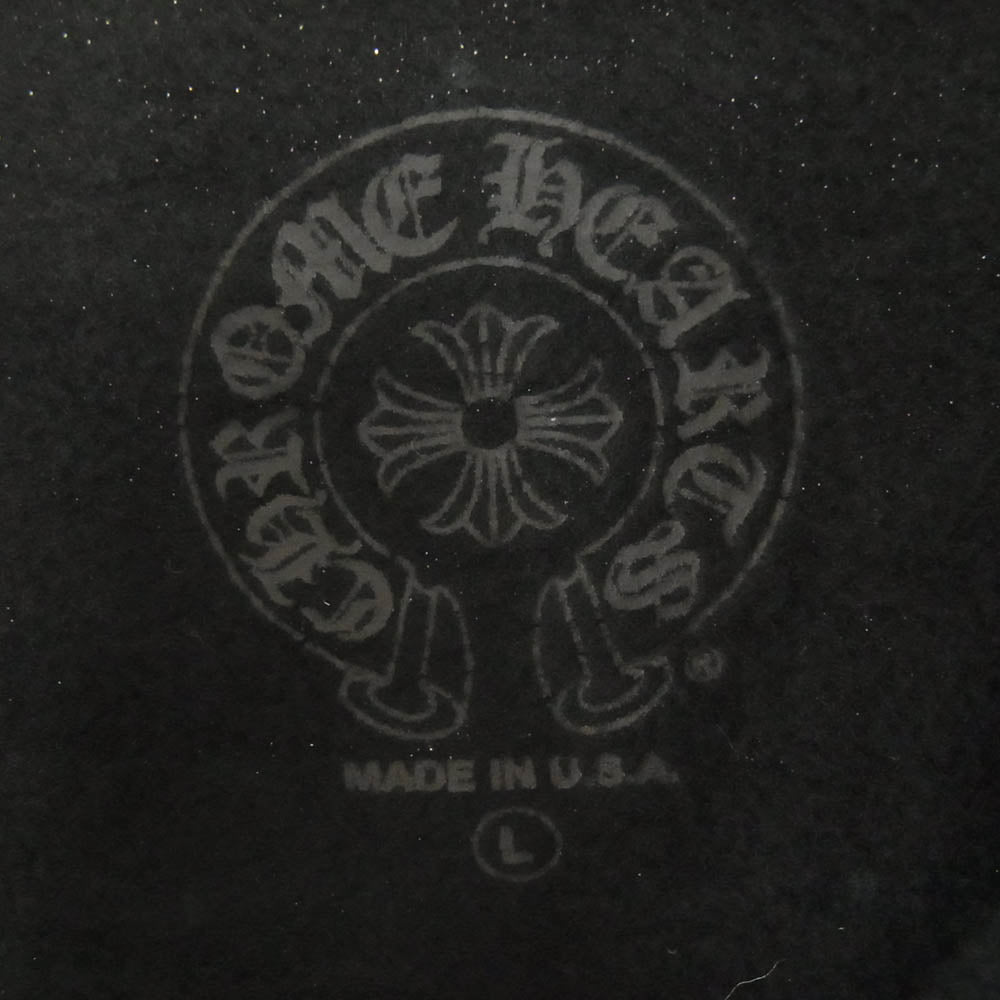 CHROME HEARTS クロムハーツ（原本無） SWTSHRT HD ZIP バックアーチロゴ プリント ダガー ジップアップ フーディ パーカー ブラック系 L【美品】【中古】