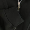 CHROME HEARTS クロムハーツ（原本無） SWTSHRT HD ZIP バックアーチロゴ プリント ダガー ジップアップ フーディ パーカー ブラック系 L【美品】【中古】