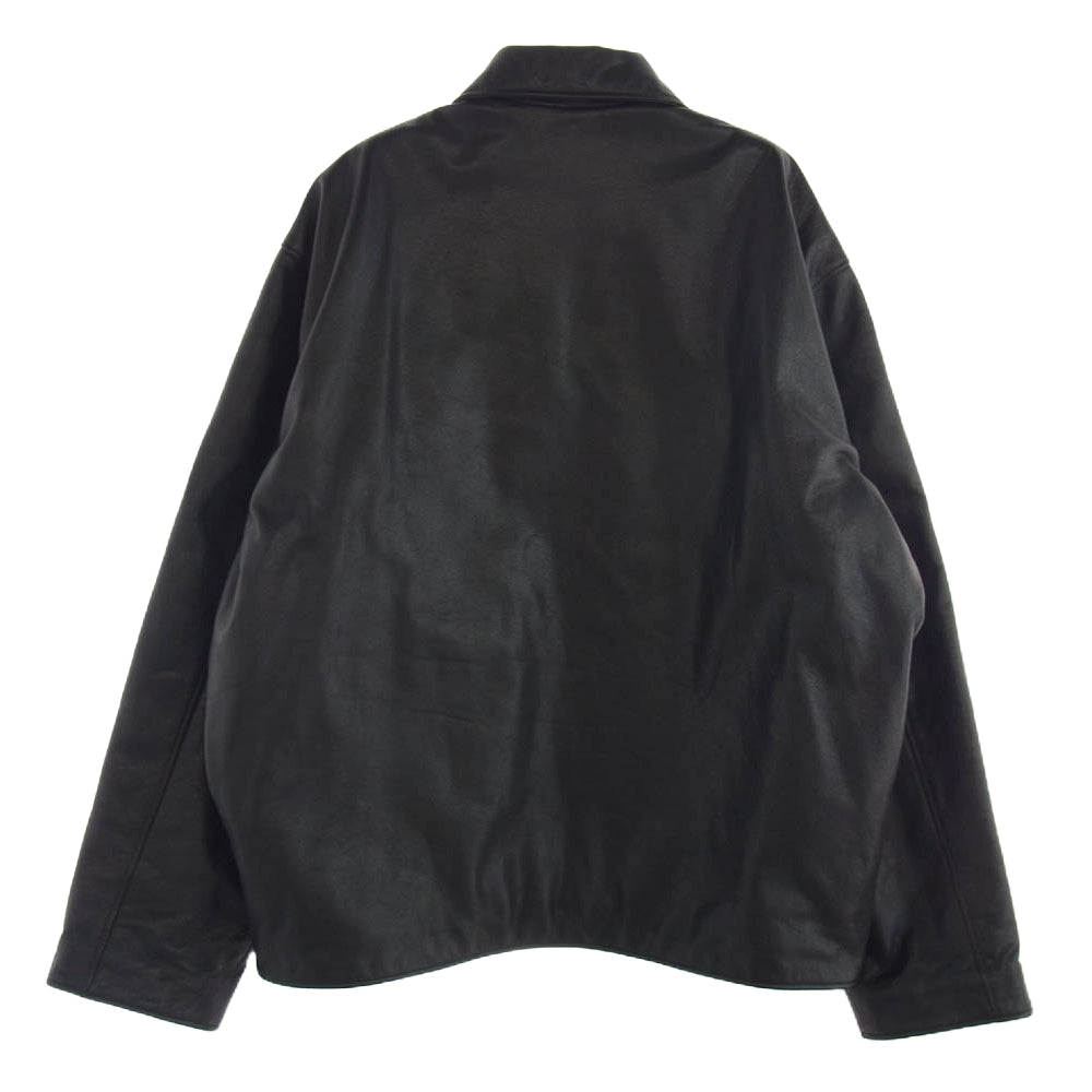 BALENCIAGA バレンシアガ 813464 TRS01 GARDE-ROBE Taxi Jacket 裏ボア グレインカーフスキン レザー ジップアップ タクシー ジャケット ブラック系 XS【美品】【中古】