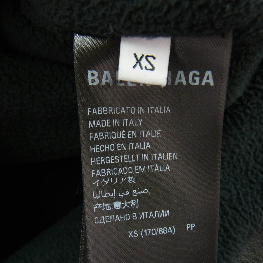 BALENCIAGA バレンシアガ 813464 TRS01 GARDE-ROBE Taxi Jacket 裏ボア グレインカーフスキン レザー ジップアップ タクシー ジャケット ブラック系 XS【美品】【中古】
