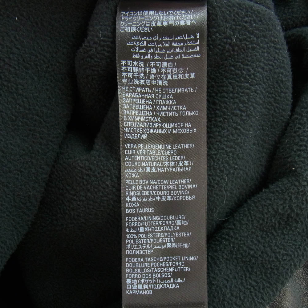 BALENCIAGA バレンシアガ 813464 TRS01 GARDE-ROBE Taxi Jacket 裏ボア グレインカーフスキン レザー ジップアップ タクシー ジャケット ブラック系 XS【美品】【中古】