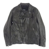 ISAMUKATAYAMA BACKLASH イサムカタヤマバックラッシュ 1254-02 イタリアンショルダー 製品染め ダブルライダース レザージャケット ブラック系 L【中古】