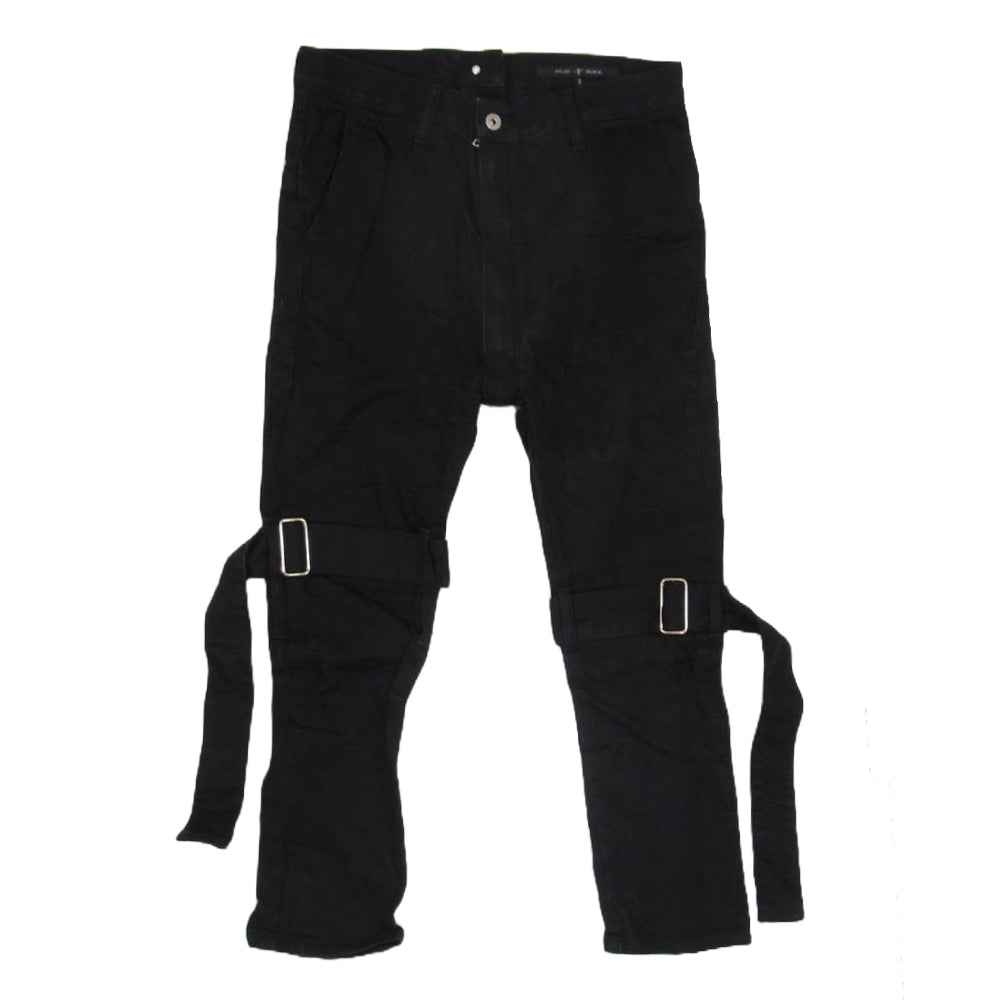 NO ID. ノーアイディ BLACK ボンテージ デニム パンツ ブラック系 2【中古】