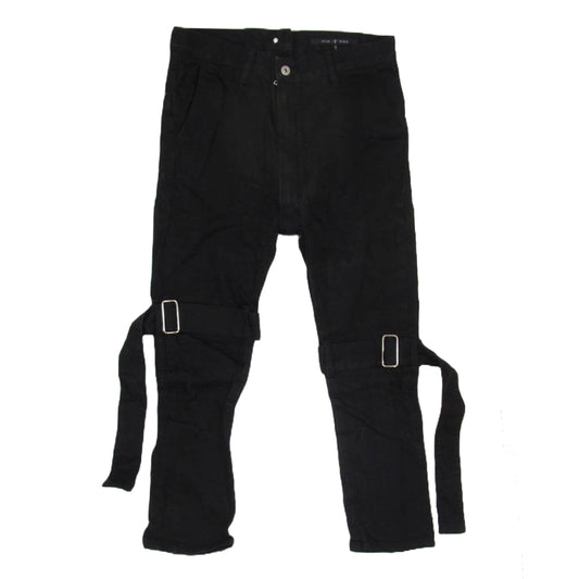 NO ID. ノーアイディ BLACK ボンテージ デニム パンツ ブラック系 2【中古】
