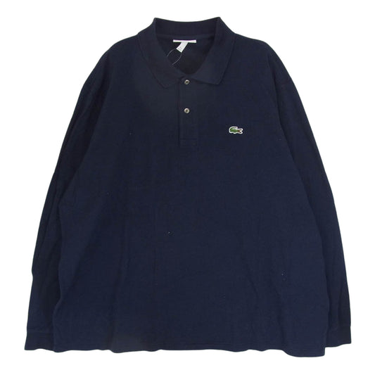 LACOSTE ラコステ ポロシャツ ワンポイント 長袖 ロングスリーブ ネイビー系 8【中古】