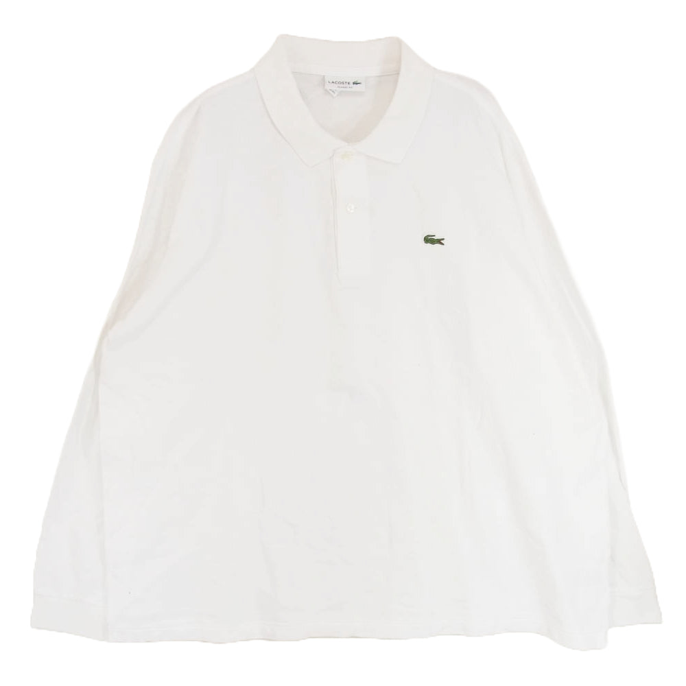 LACOSTE ラコステ ポロシャツ ロングスリーブ ワンポイント 長袖 ホワイト系 3XL【中古】