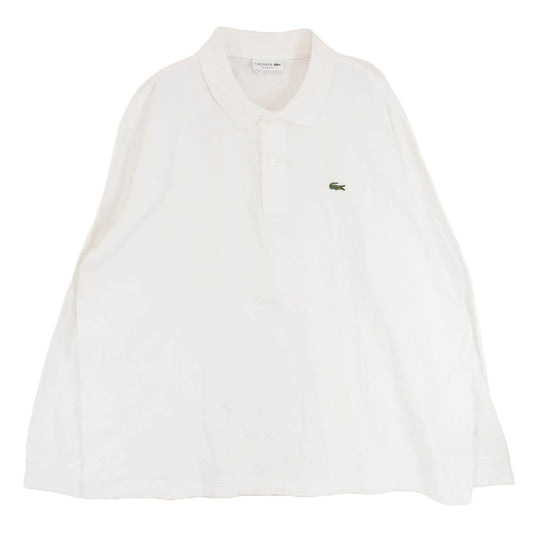 LACOSTE ラコステ ポロシャツ ロングスリーブ ワンポイント 長袖 ホワイト系 3XL【中古】