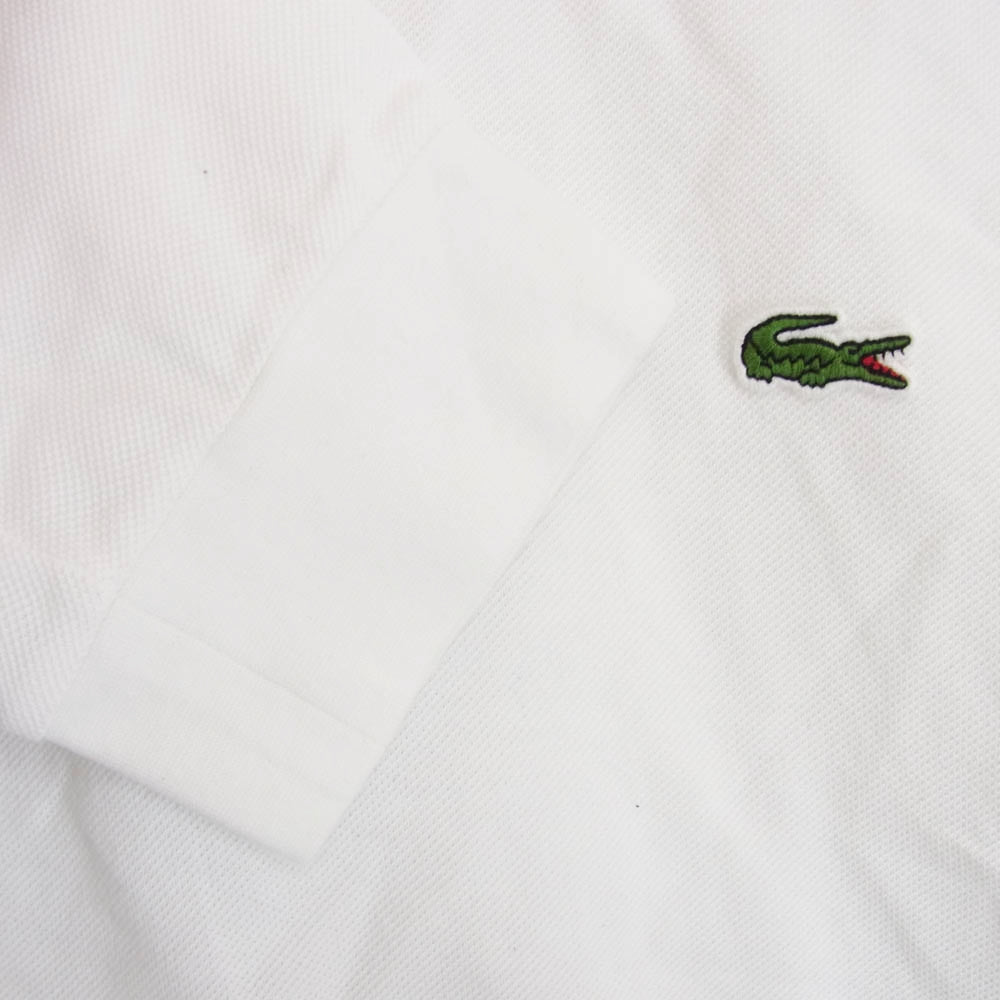 LACOSTE ラコステ ポロシャツ ロングスリーブ ワンポイント 長袖 ホワイト系 3XL【中古】