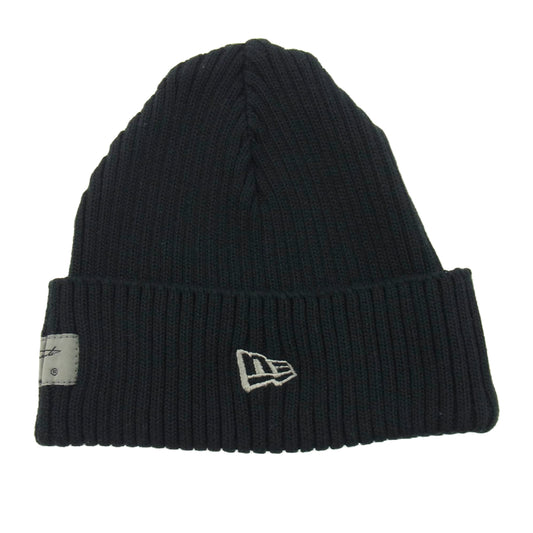 Yohji Yamamoto POUR HOMME ヨウジヤマモトプールオム 20SS HN-H30-932 × NEW ERA ニューエラ MILITARY KNIT LABEL LOGO ビーニー ニットキャップ ブラック系【中古】