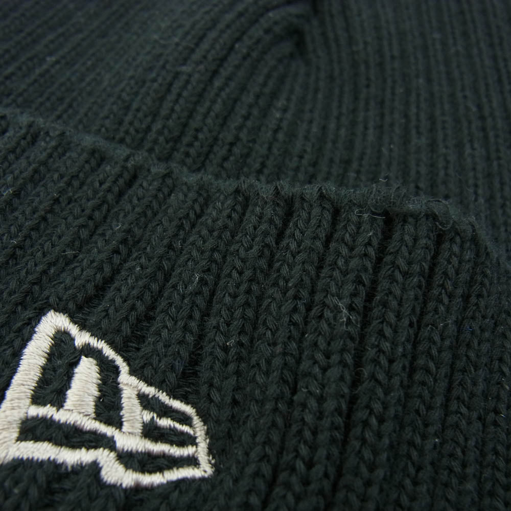 Yohji Yamamoto POUR HOMME ヨウジヤマモトプールオム 20SS HN-H30-932 × NEW ERA ニューエラ MILITARY KNIT LABEL LOGO ビーニー ニットキャップ ブラック系【中古】