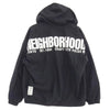 NEIGHBORHOOD ネイバーフッド 22AW 222TSNH-JKM02 ANORAK JK バック ロゴプリント ナイロン アノラック ジャケット ブラック系 L【中古】
