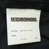 NEIGHBORHOOD ネイバーフッド 22AW 222TSNH-JKM02 ANORAK JK バック ロゴプリント ナイロン アノラック ジャケット ブラック系 L【中古】