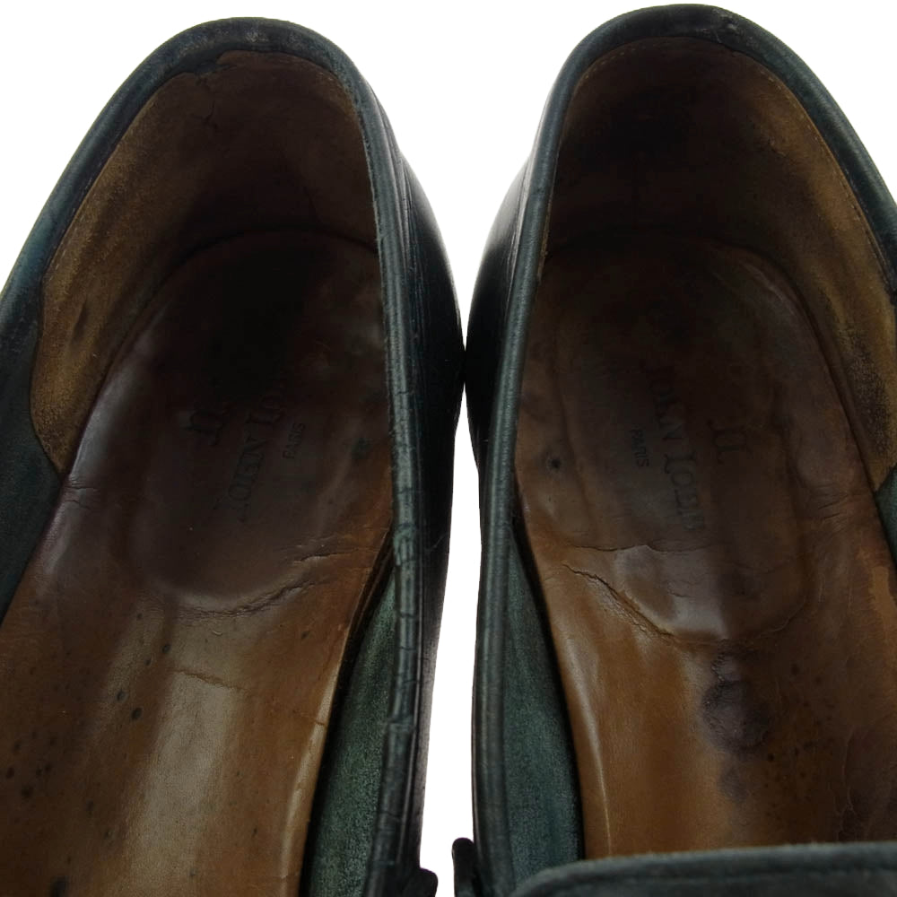 John Lobb ジョンロブ LOPEZ ロペス レザー ローファー シューズ ブラック系【中古】