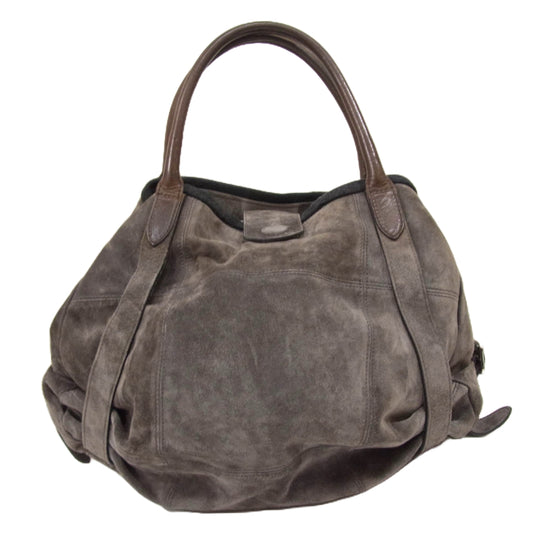 Brunello Cucinelli ブルネロクチネリ スエード トートバッグ ブラウングレー系【中古】