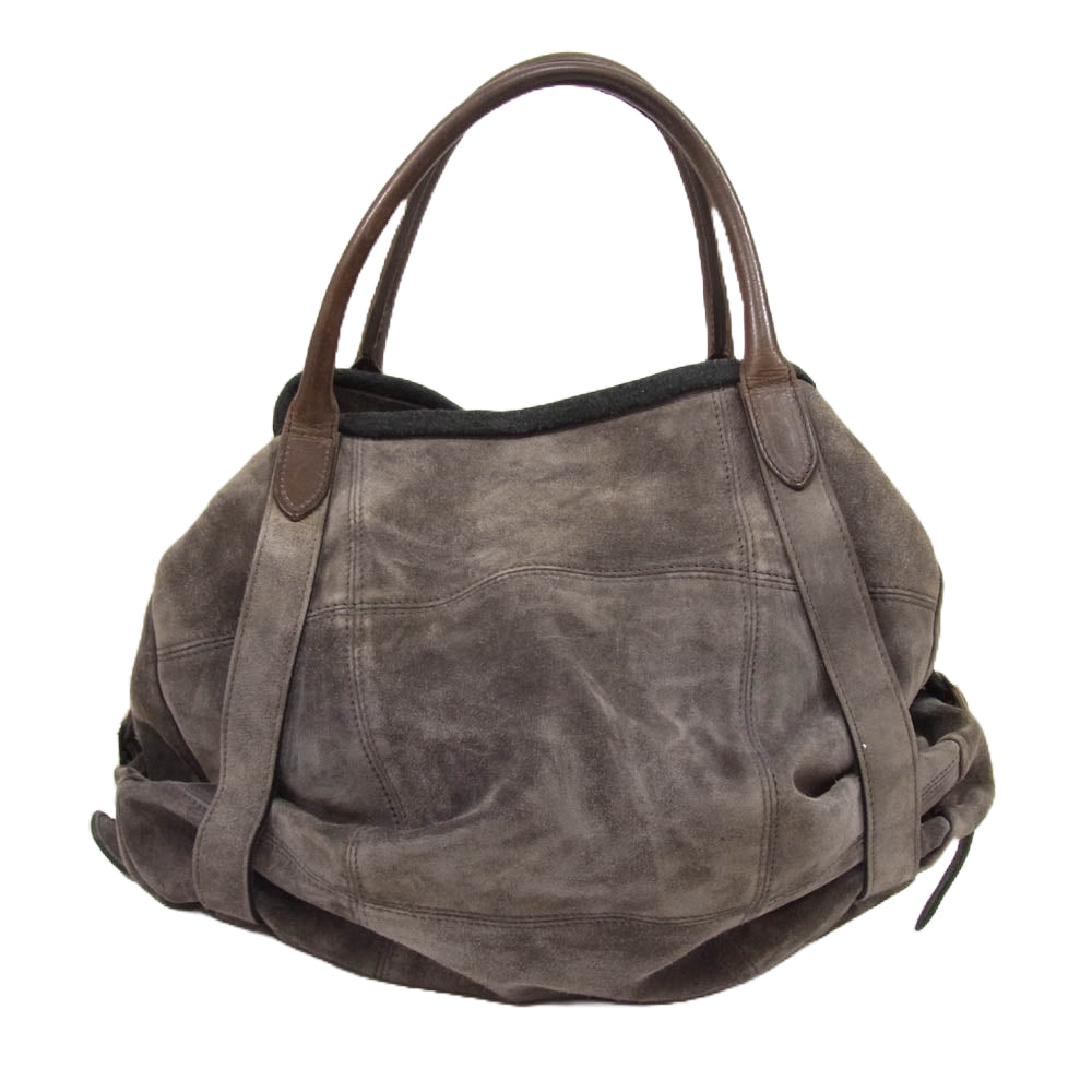 Brunello Cucinelli ブルネロクチネリ スエード トートバッグ ブラウングレー系【中古】