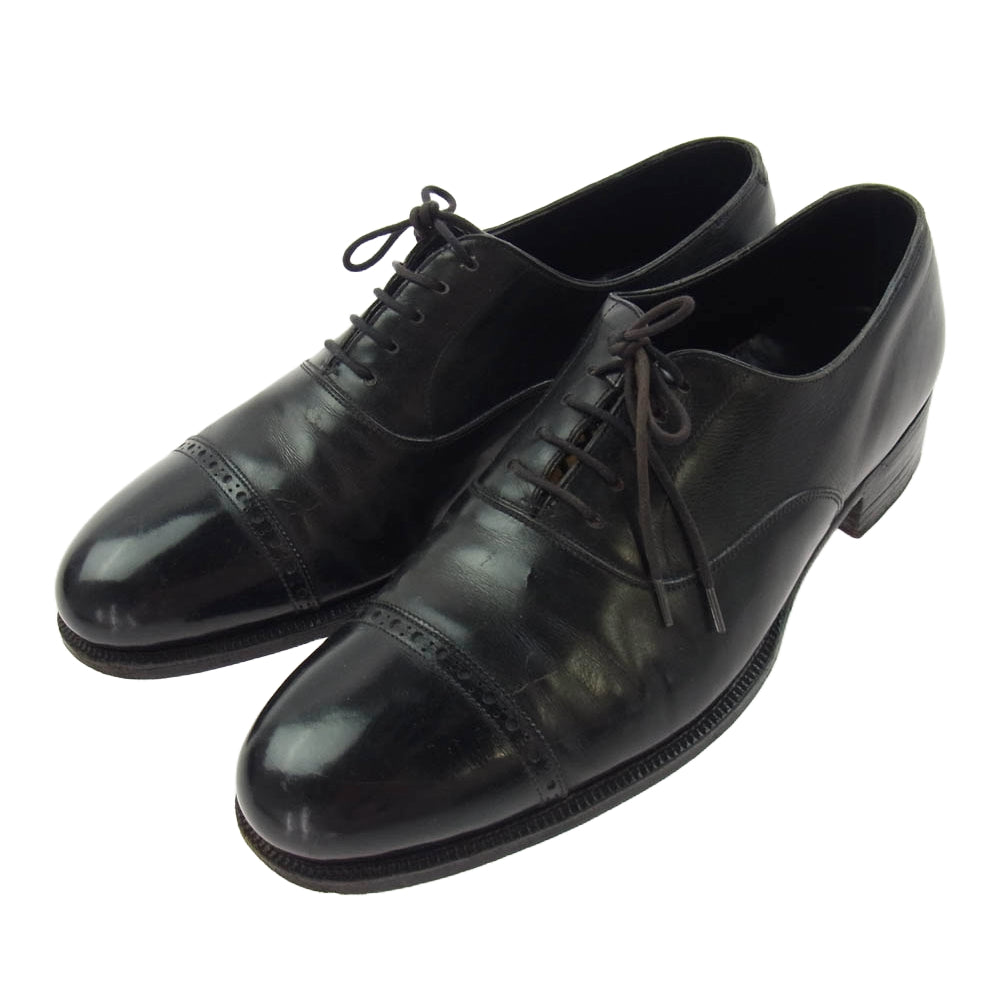 John Lobb ジョンロブ LONDON ビスポーク シューズ パンチド キャップトゥ ブラック系 実寸28cm【中古】