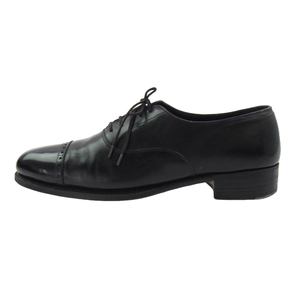 John Lobb ジョンロブ LONDON ビスポーク シューズ パンチド キャップトゥ ブラック系 実寸28cm【中古】