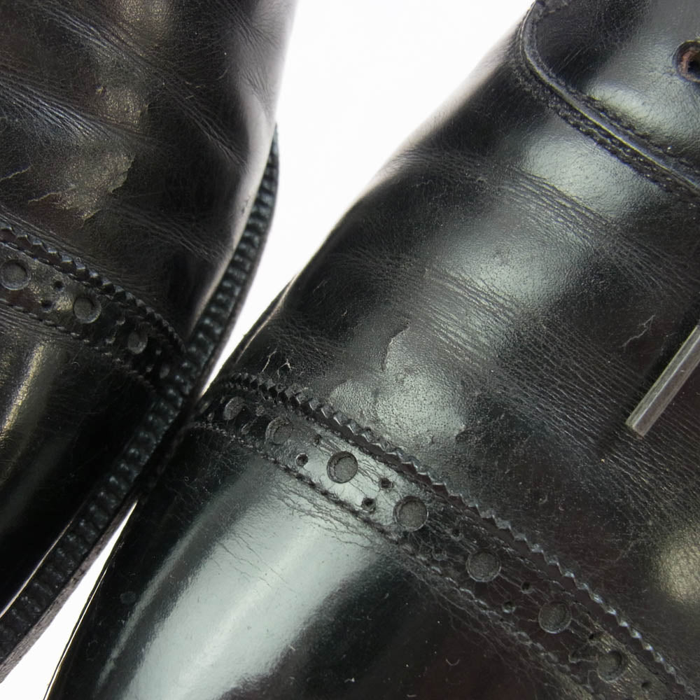 John Lobb ジョンロブ LONDON ビスポーク シューズ パンチド キャップトゥ ブラック系 実寸28cm【中古】