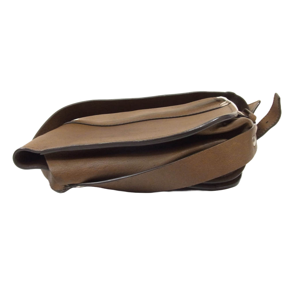 TOM FORD トムフォード レザー ショルダー バッグ ブラウン系【中古】