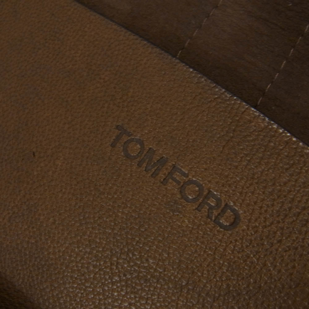 TOM FORD トムフォード レザー ショルダー バッグ ブラウン系【中古】