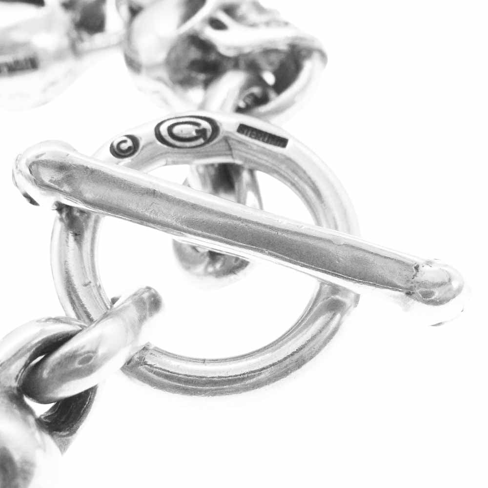 GABOR ガボール ガボラトリーホールディング ギャランティ付属 オールスカルリンク ブレスレット シルバー系【美品】【中古】