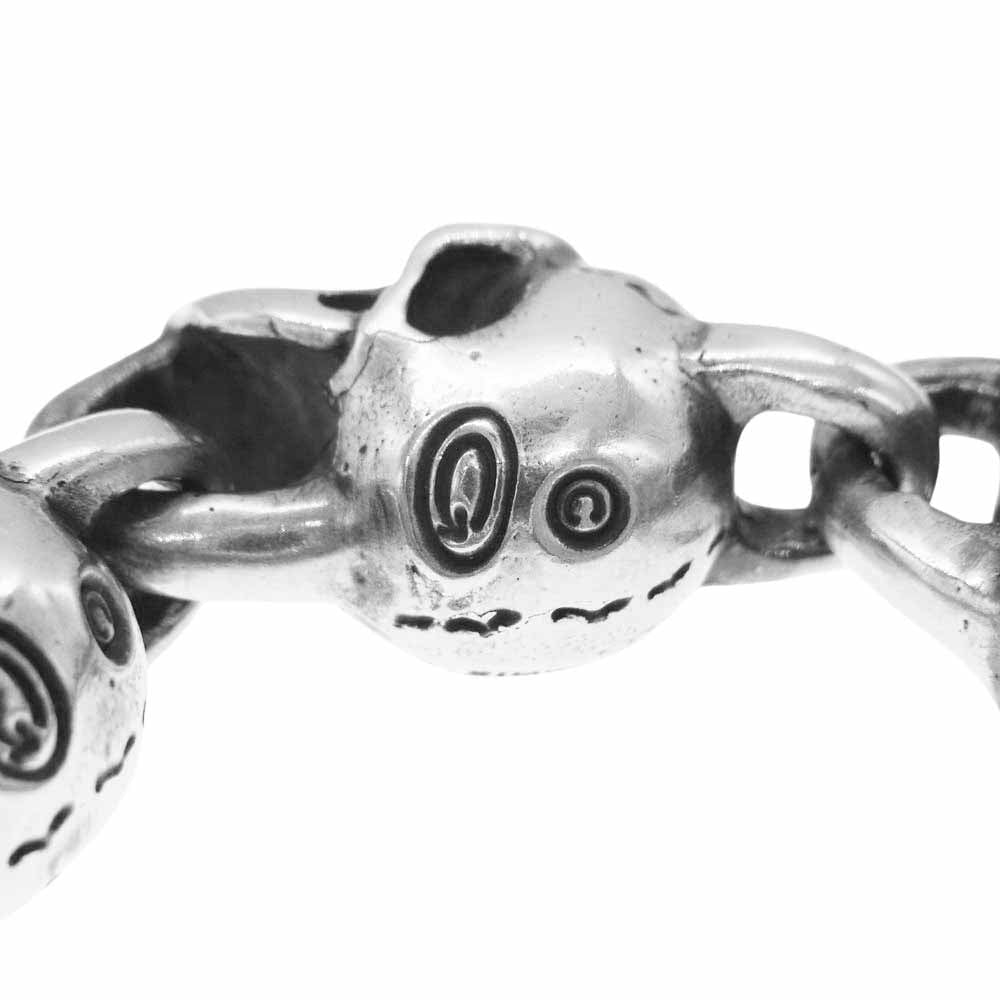 GABOR ガボール ガボラトリーホールディング ギャランティ付属 オールスカルリンク ブレスレット シルバー系【美品】【中古】