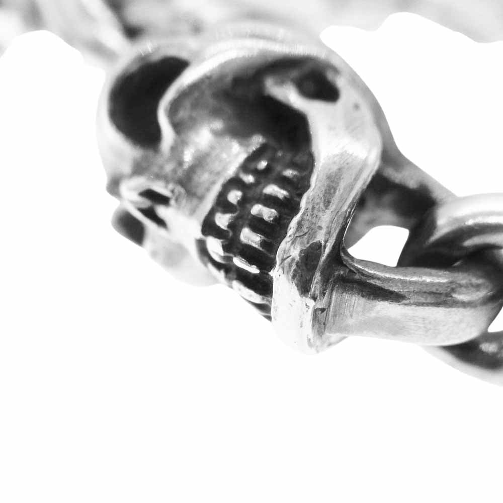 GABOR ガボール ガボラトリーホールディング ギャランティ付属 オールスカルリンク ブレスレット シルバー系【美品】【中古】